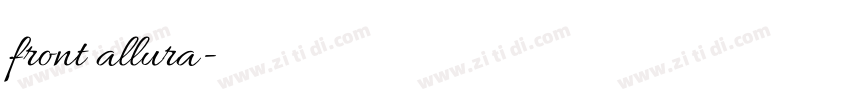 front allura字体转换 front allura字体转换